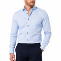 Camisa de hombre talla L azul claro de manga larga para vestir estilo formal
